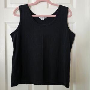 Pendleton Classic Scoop Neck Black Tank Top Women's XL